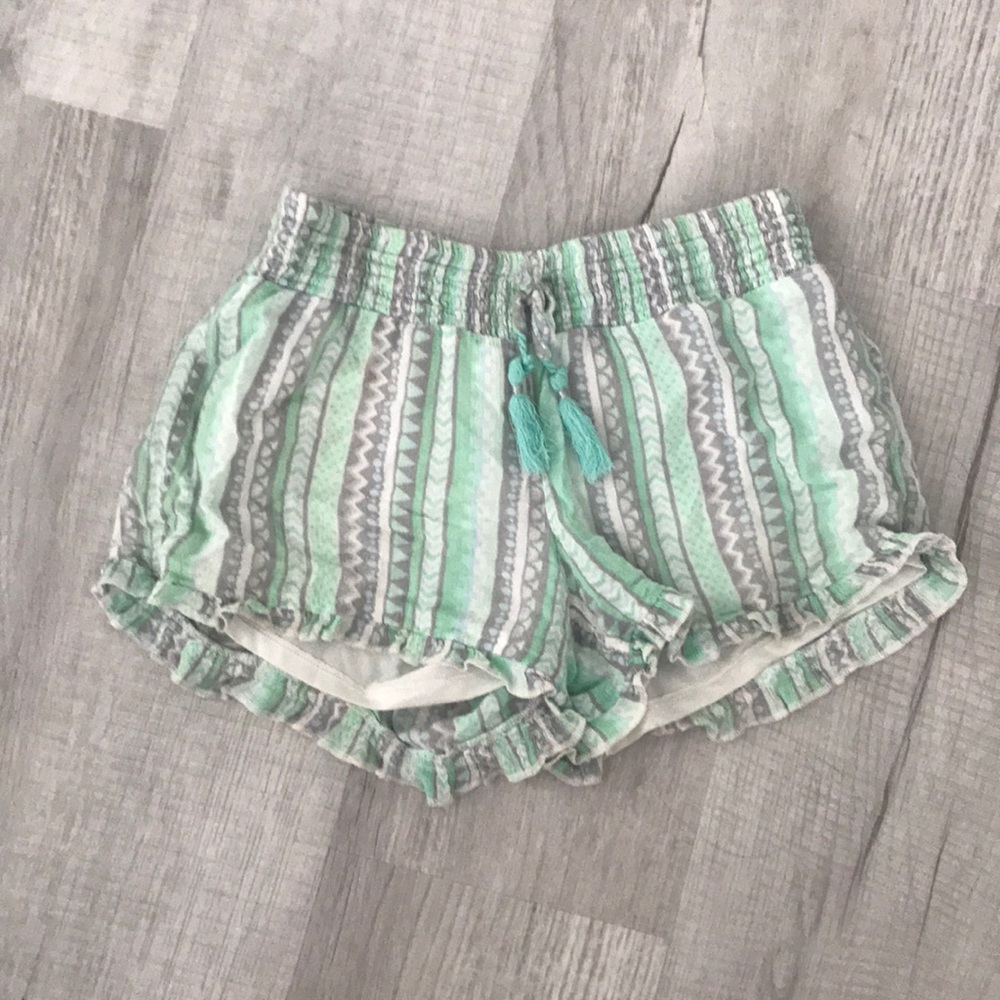 Colorful fringe shorts